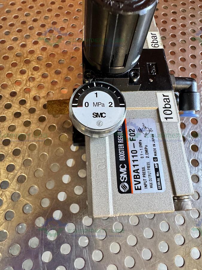 Used SMC EVBA1110-F02  Pneumatic Booster Regulator / Booster Cylinder  0.1-1.0 MPa
