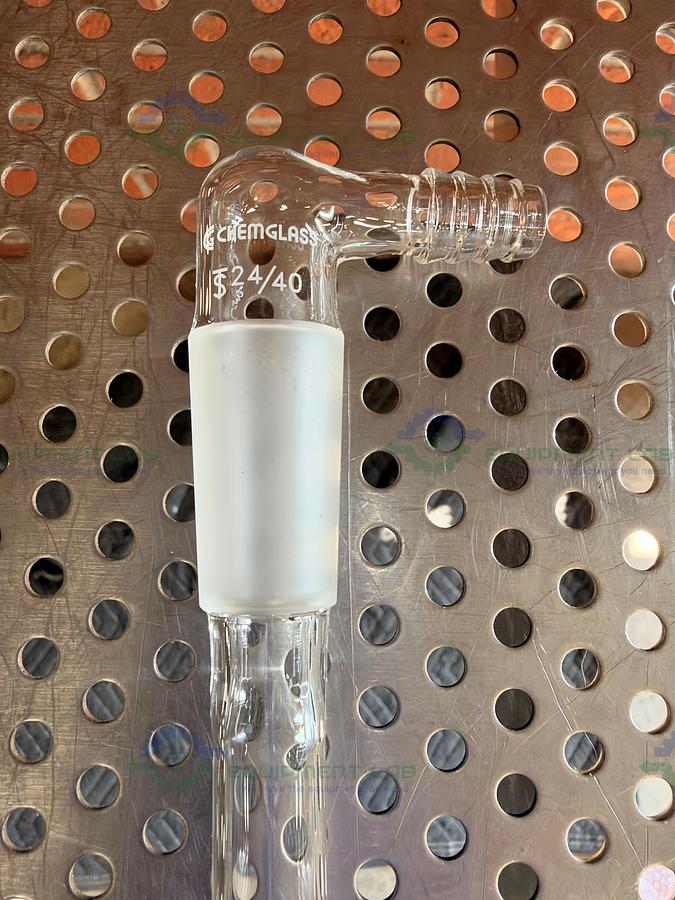 Used Chemglass CG-1014-E-01 Adapter 24/40 Inner Joint 90 Degree Bent
