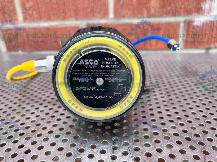 Used ITT Pure-Flo A208 Diaphragm Valves 90PSI 1" w/ ASCO Valve Positioner