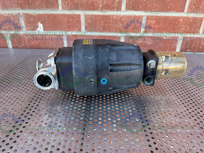 Used ITT Pure-Flo  Diaphragm Valves 90PSI  3 Way Valve w/ 1" to 1/2" Sanitary Fitting