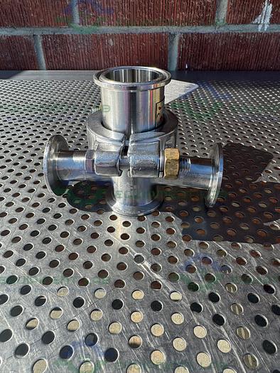 Used BS&B GR-C Safety Head 1 1/2" Fitting w/ 45 PSIG Rupture Disc, 1" Tee Fitting