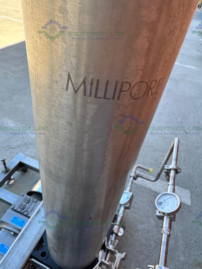 Used Millipore Filtration System w/ Waukesha Cherry 030 Rotary Lobe Pump 5 - 3 HP