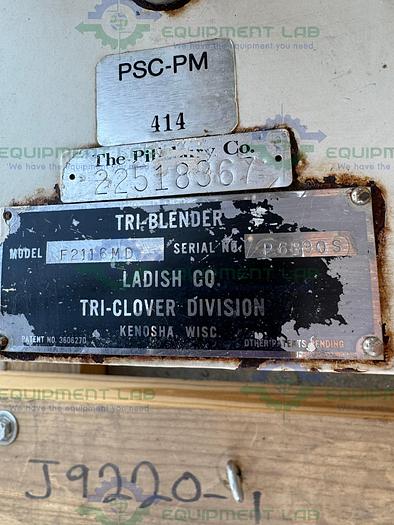 Used Tri Clover  F2116MD Tri Blender Mixer 480V w/ Reuland 2.5HP, 3600 RPM