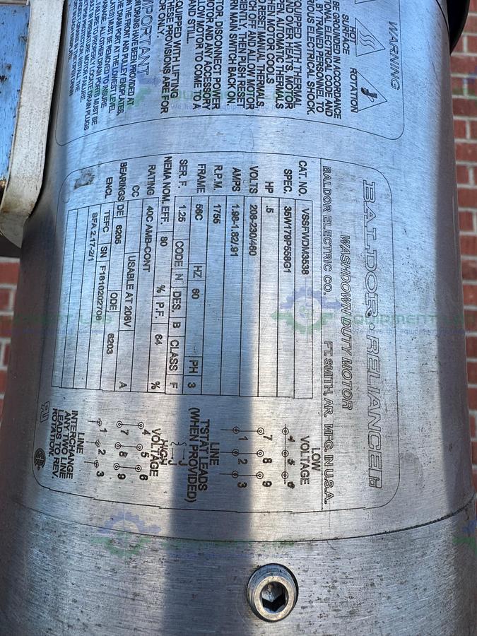 Used Admix 100RXGF-050 RotoMixx 1/2 HP w/ Admix Frame, ABB Controller 480V
