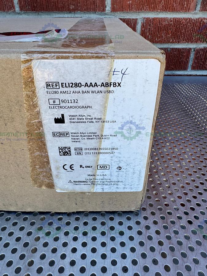 Used Welch Allyn ELI 280 Resting ECG Electrocardiograph 12-Lead Display