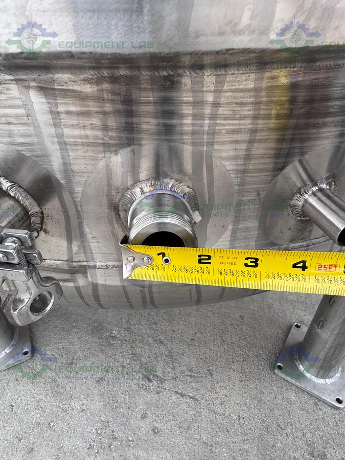 Used Feldmeier 1000 Liter SS Jacketed Reactor 50 FV PSI w/ VFD, 0.5 HP Bottom Mixer