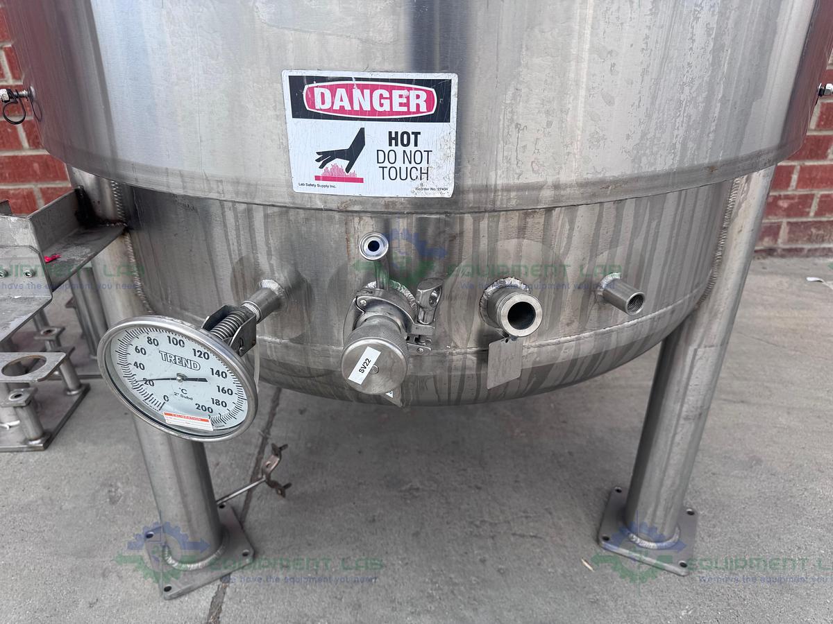 Used Feldmeier 1000 Liter Stainless Steel Jacketed Reactor 50 FV PSI w/ 0.5 HP Motor