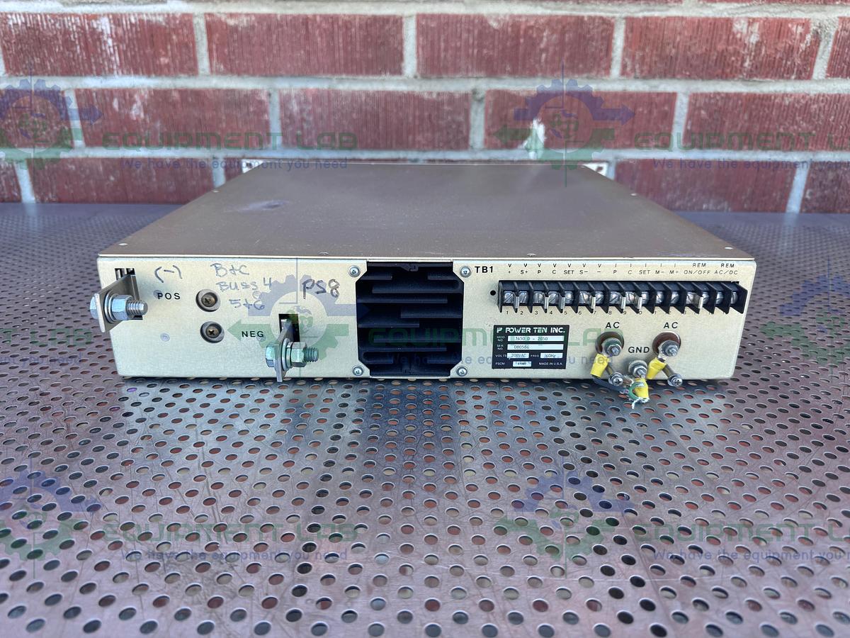 Used Power Ten 3450D-2050 Power Supply 208 VAC, 60 Hz