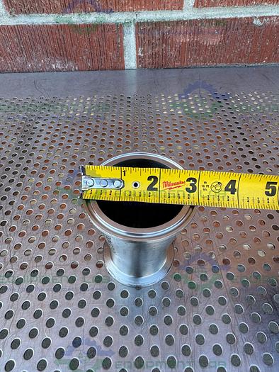 Used Unbranded Stainless Steel Reducer 2" Sanitary to 2 1/2" Sanitary Fittings