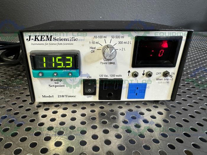 Used J-Kem Scientific 210 Timer Temperature Controller 120 VAC, 1200 Watts