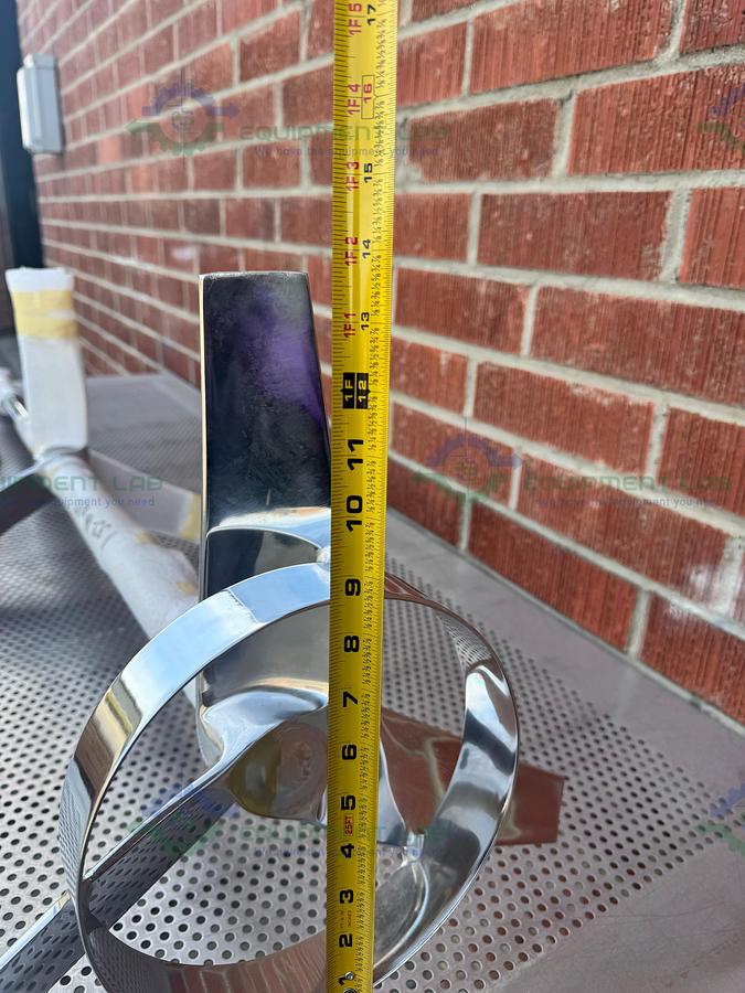 SPX Stainless Steel Mixing Tank Impeller 100" x 14" x 1.5" w/ Flange Fitting