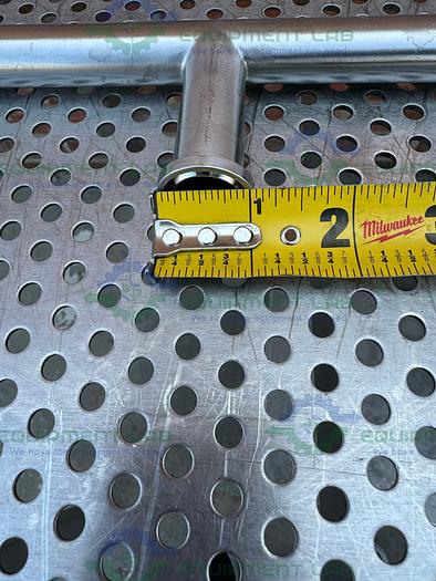 Used Lot of 2 - Unbranded 316 Stainless Steel Tee w/ 3/4" Sanitary Fitting