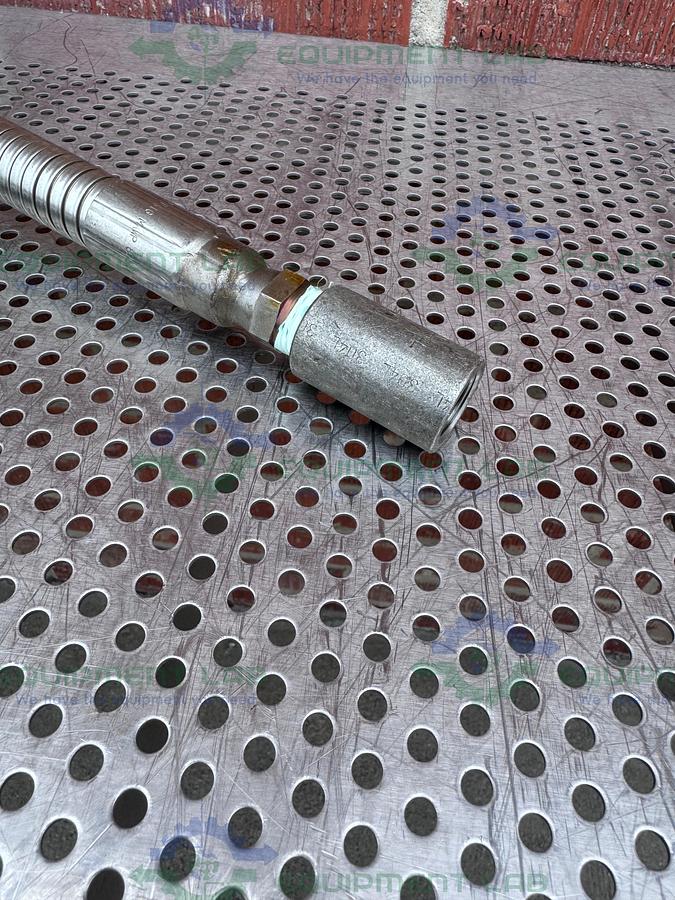 Used Unbranded 168" Stainless Steel Hose w/ Male to Female Threaded Fitting