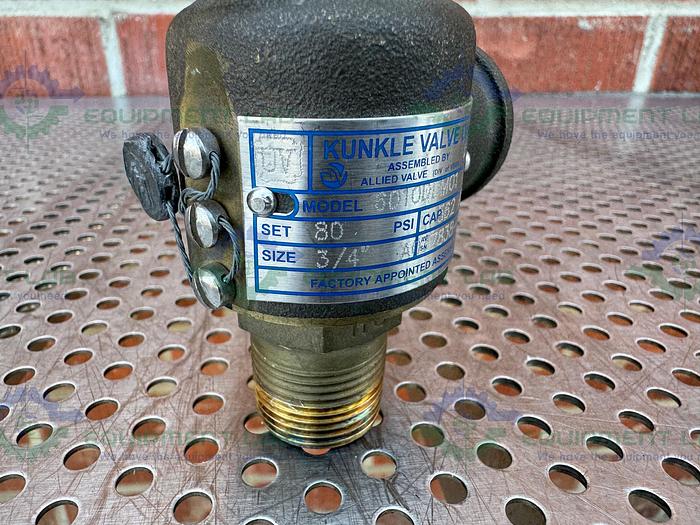 Used Kunkle Valve 6010DDM01 Safety Relief Valve 3/4" , 180 PSIG