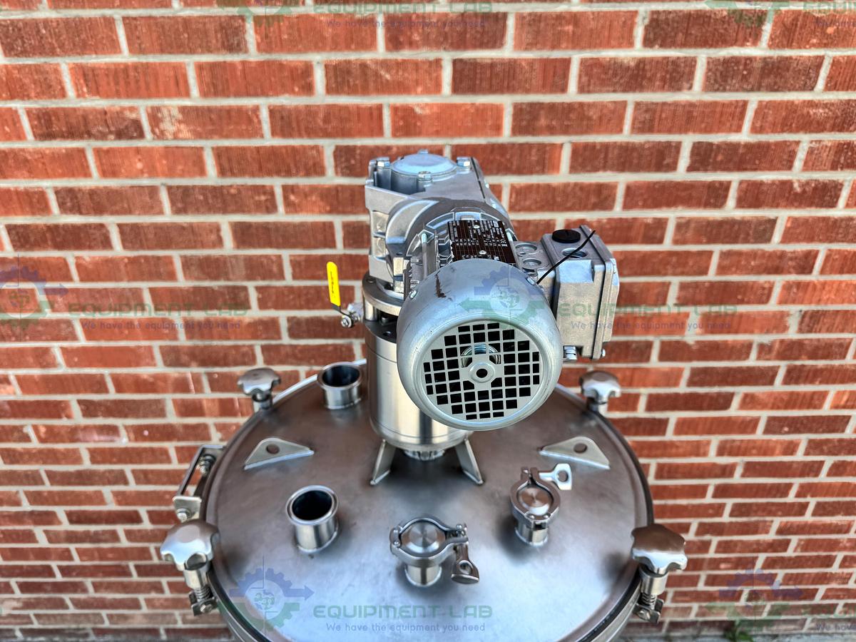 Used Unknown Brand 300 Liter Mixing Tank w/ Lenze 3 Phase Motor, Impeller