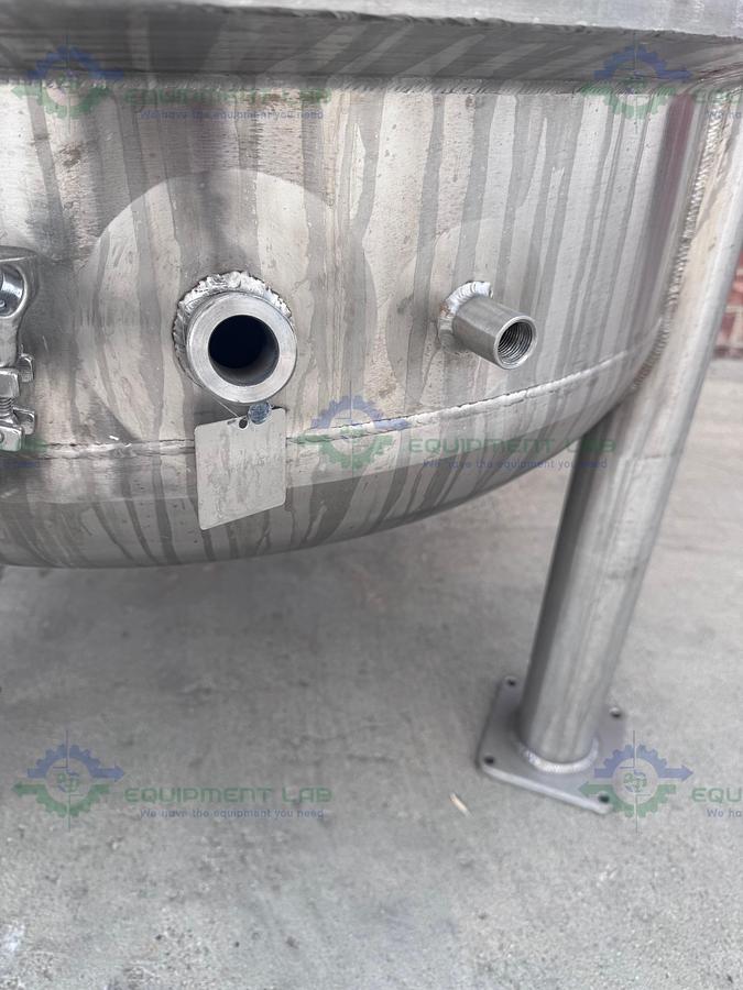 Used Feldmeier 1000 Liter Stainless Steel Jacketed Reactor 50 FV PSI w/ 0.5 HP Motor