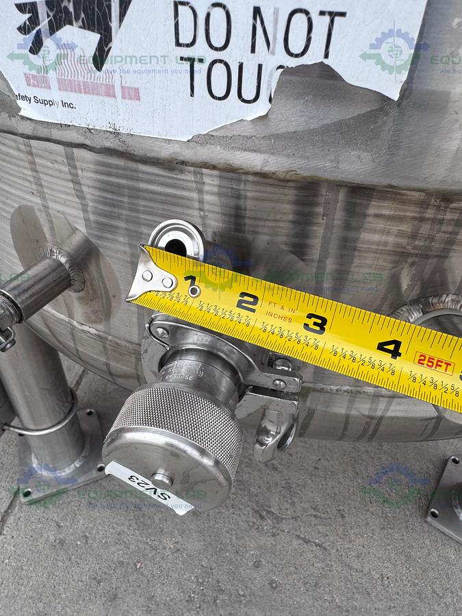 Used Feldmeier 1000 Liter SS Jacketed Reactor 50 FV PSI w/ VFD, 0.5 HP Bottom Mixer