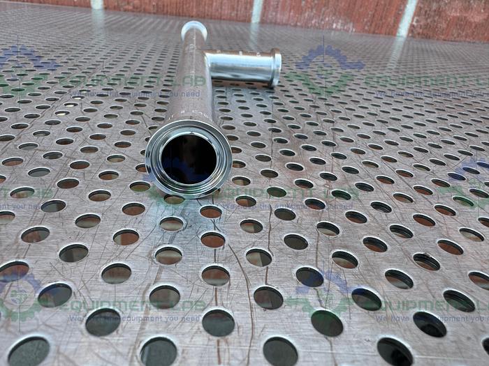 Used Lot of 4 - Unbranded 316 Stainless Steel Tee w/ 3/4" Sanitary Fitting