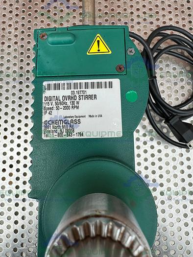 Used Chemglass  Digital Overhead Stirrer Homogenizer 50 - 2000 RPM