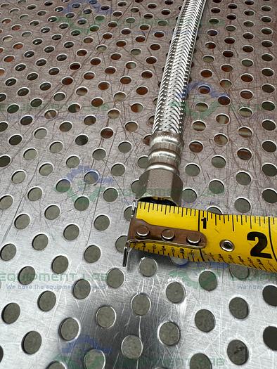 Used Unbranded 60" Stainless Steel Flexible Braided Hose w/ Male Threaded Fitting