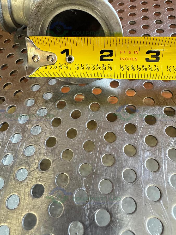 Used Stainless Steel 90 Degree KF 40 Elbow Nipple Vacuum Fitting