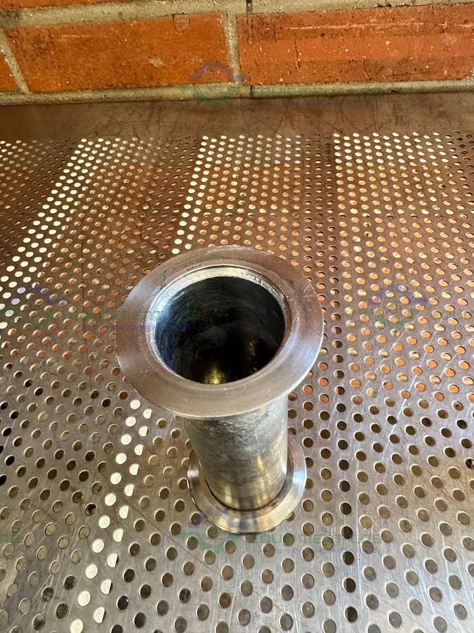 Used Stainless Steel KF 50 Nipple Vacuum Fitting 6.5" Length