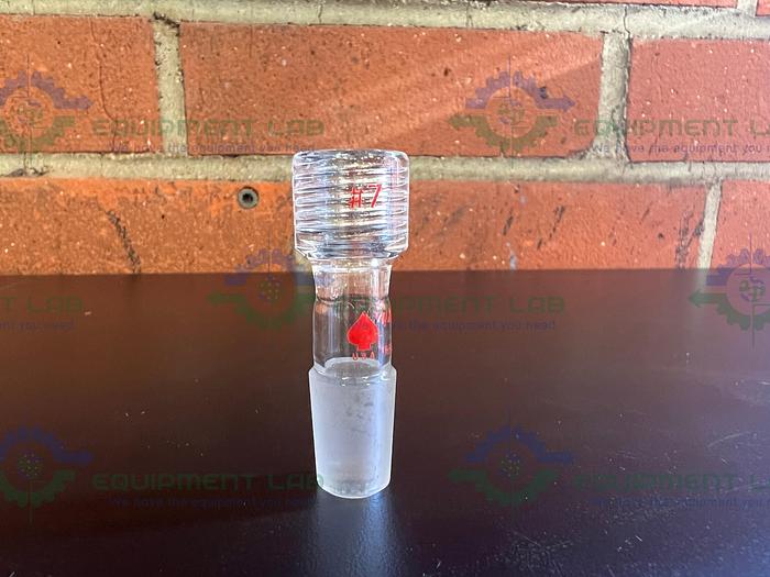 Used Ace Glass Straight-Thru Adapter w/ 14/20 Joint to #7 Threaded