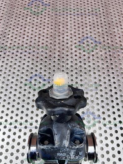 Used ITT Pure Flo 1-F-419-6-4-TM-963S-CWP150 Diaphragm Valve w/ 1" Sanitary Fitting