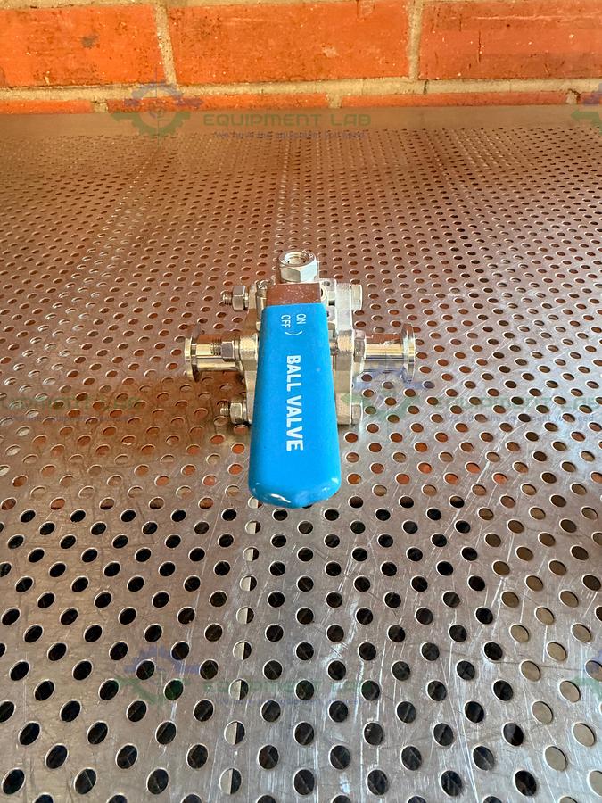 Used King Lai 316 Stainless Steel Ball Valve -40-150C w/ KF 16/10 Vacuum Fitting