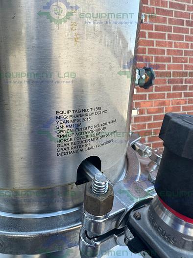 Used DCI  500 Liter Stainless Steel Jacketed Reactor 45 PSI w/ 0.5 HP Mixer