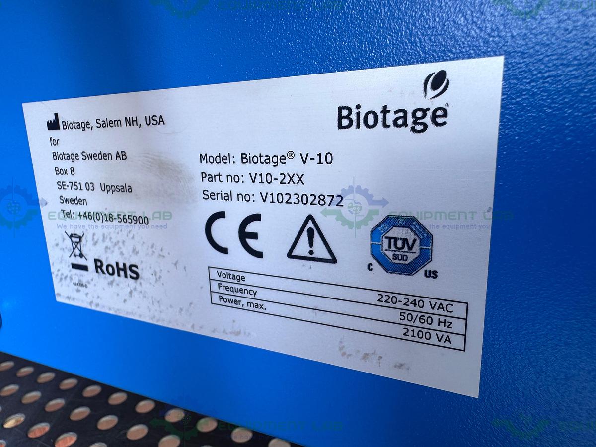 Used Biotage V-10 Touch Evaporation System Walk-up, Walk-away w/ Edwards 6 iC Pump