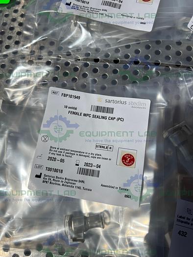 Used Box of 4 - Sartorius Stedim  FBP101949 Female MPC Sealing Cap (PC)