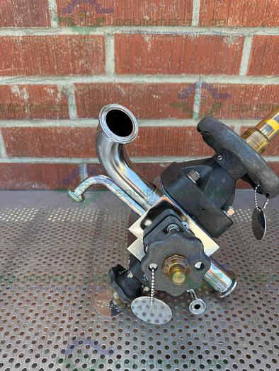 Used 4 ITT Pure Flo Stainless Steel Diaphragm Valve w/ 1/2" - 1 1/2 Sanitary Fittings