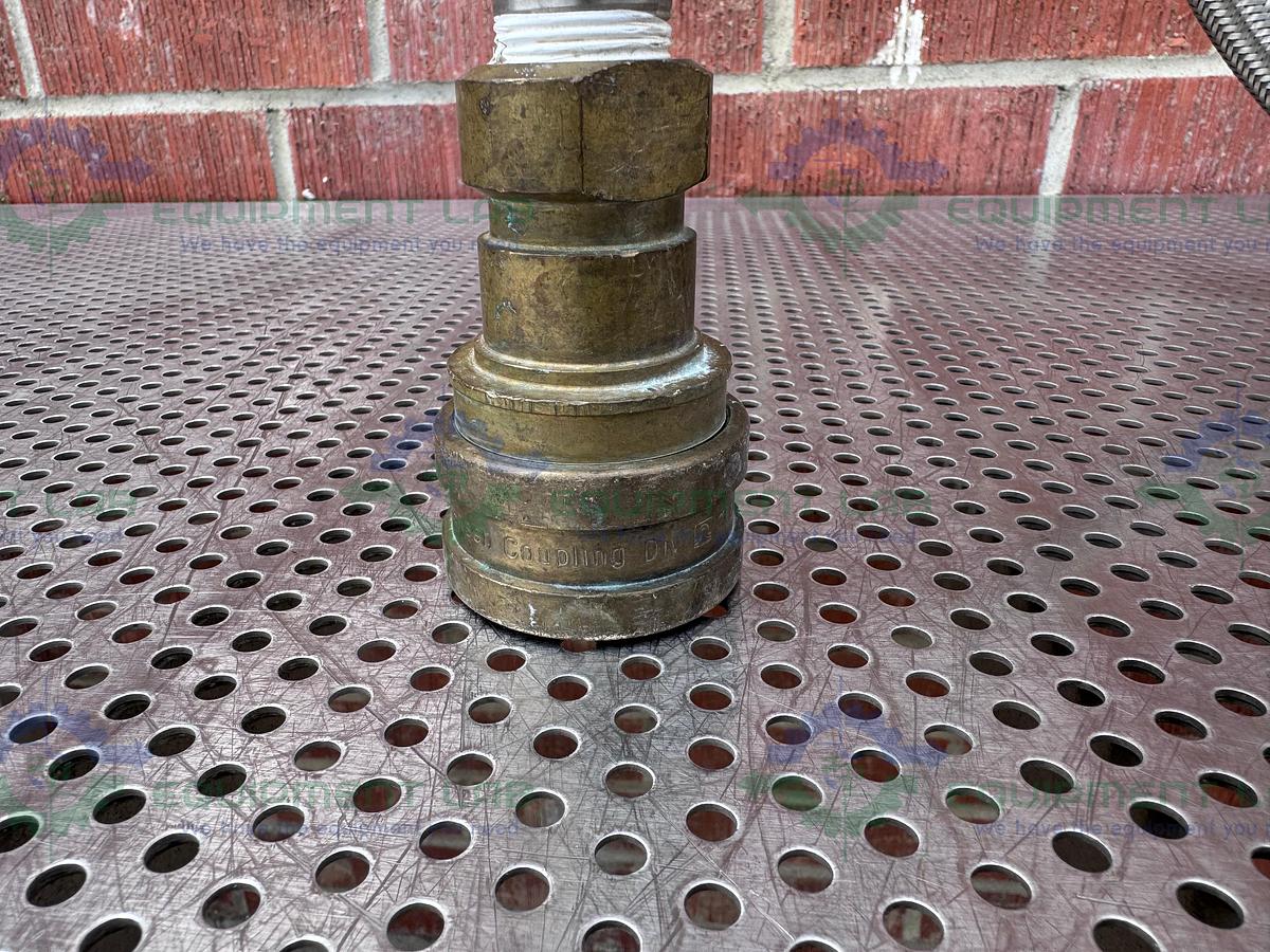 Used Unbranded Stainless Steel Braided Hose 130" w/ Quick Connect Fitting