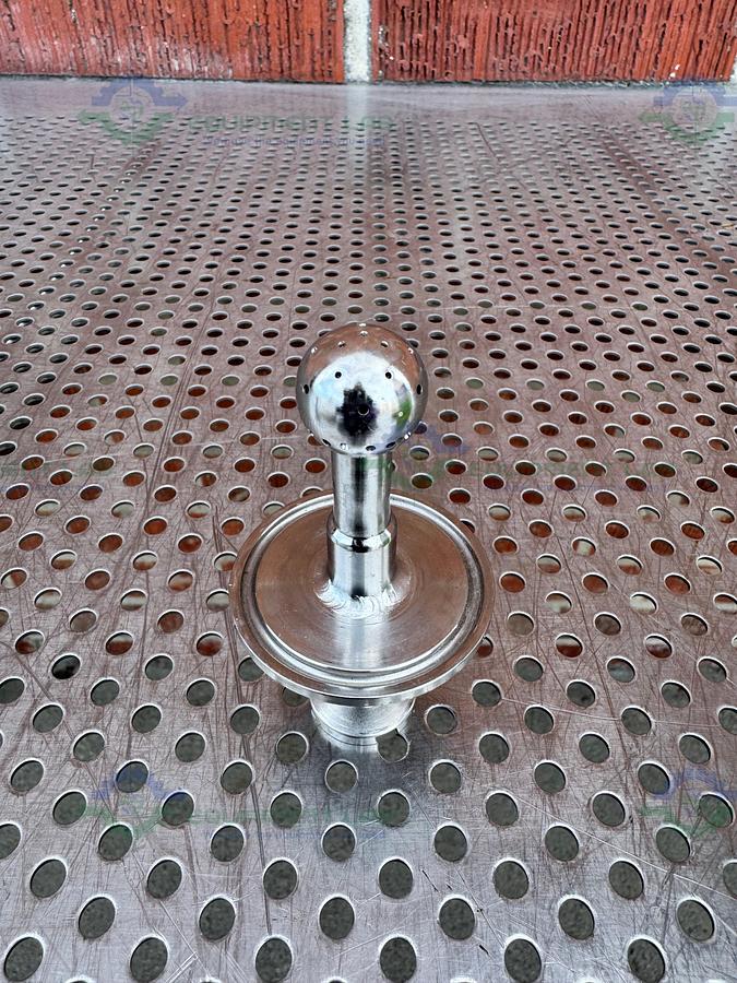 Used Lot of 2 - Stainless Steel Spray Ball w/ 2" to 1/2" Sanitary Fitting