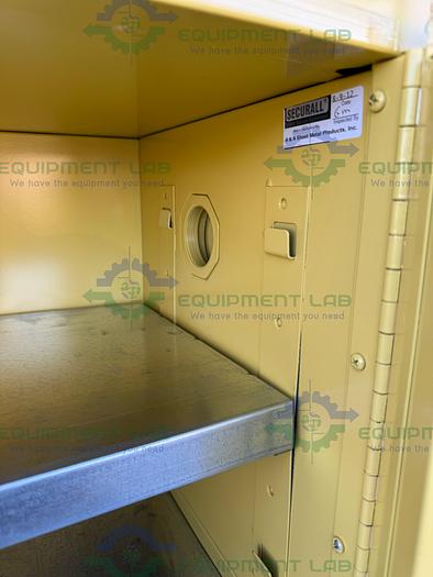 Used Securall 4 Gallon Flammable Liquid Storage Cabinet w/ Soft Close Door, Shelves