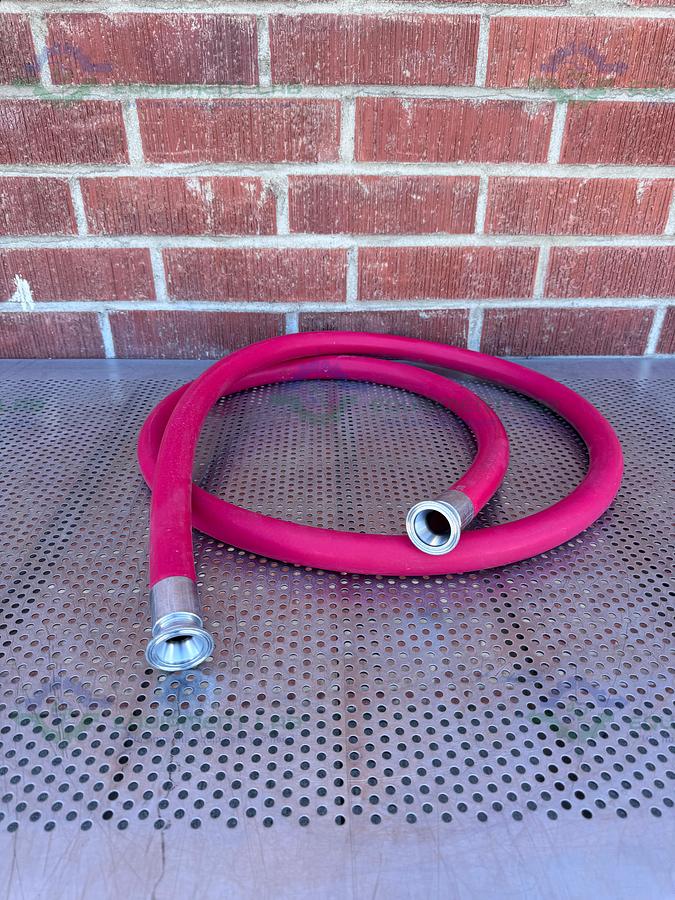 Used Silicone Flexible 120"  Hose w/ 1 1/2" Sanitary Fitting