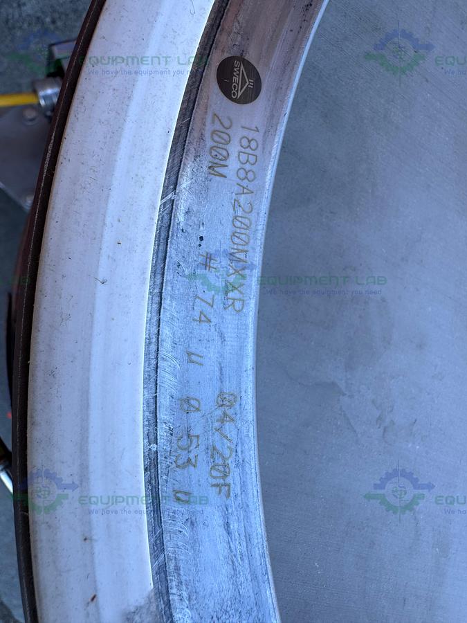 Used Sweco LS18S333 Stainless Steel 18" Vibratory Energy Separator w/ 325, 200 Micron