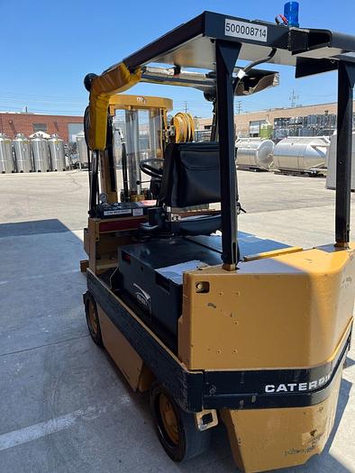 Used Caterpillar 5000# Electric Sit Down Forklift M50BLP / 495R Cushion Tires 120"