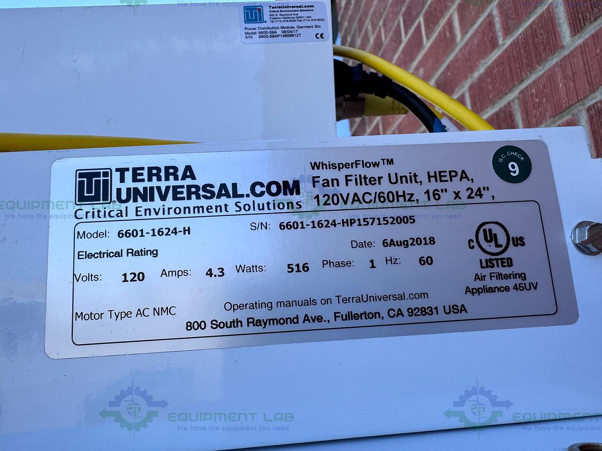 Used Terra Universal Storage Cabinet 25.75 x 16.75 x 61.5" w/ Whisper Filter / Blower