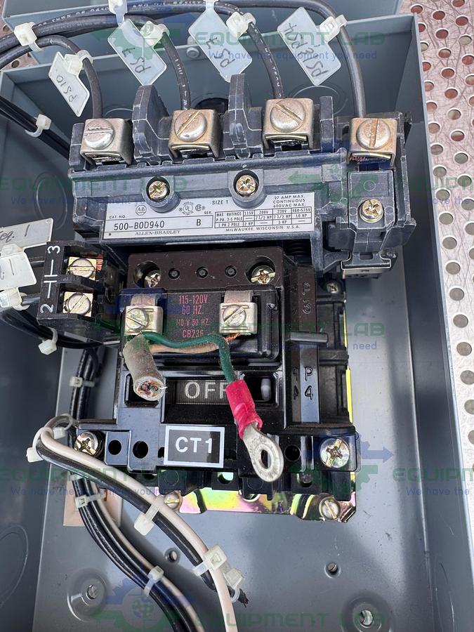 Used Allen Bradley 500-B0D940 Series B Contractor w/ Enclosure 7" x 10"x 6"