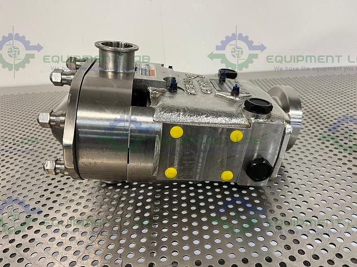 Used Waukesha Cherry Burrell  0187UL Rotary Lobe Pump w/ Stainless 1.5 HP Motor
