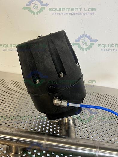 Used ITT Pure-Flo A216 4-Way Diaphragm Stainless Steel Valve w/ 1.5" Sanitary Fitting