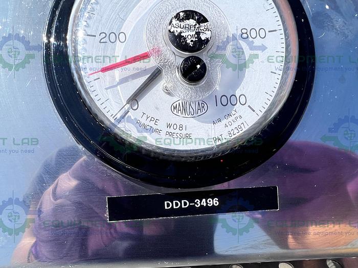 Used Manosiar  Type W081 823971 Puncture Pressure Gauge 0-1000 PSI