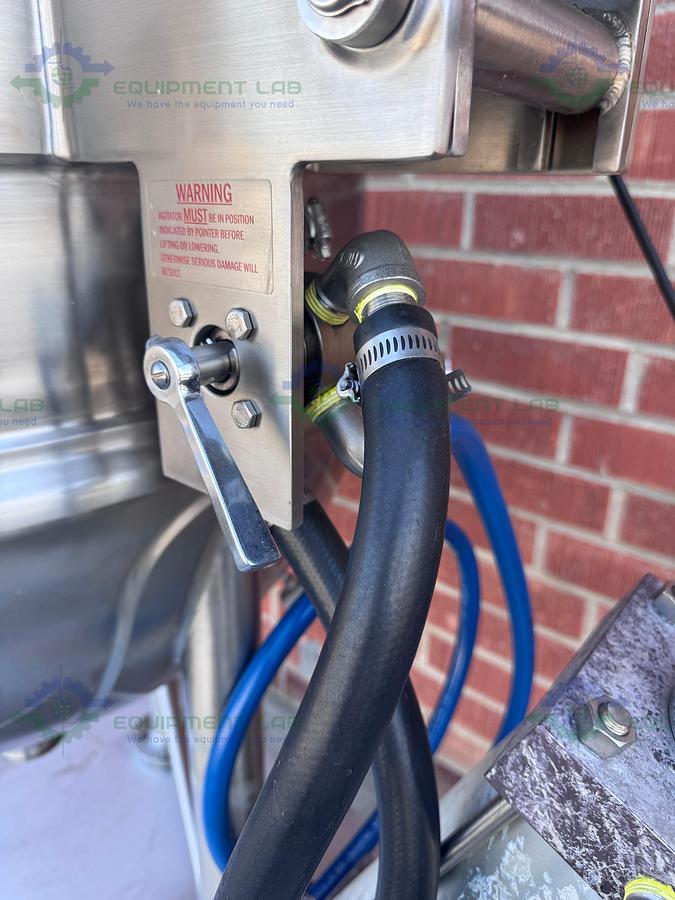 Used Lee 350 Liter Scrape Agitation Stainless Steel Half Jacketed Reactor w/ VFD