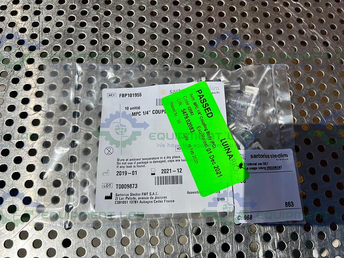 Used Box of 4 - Sartorius Stedim  FBP101955 MPC 1/4" Coupling Body