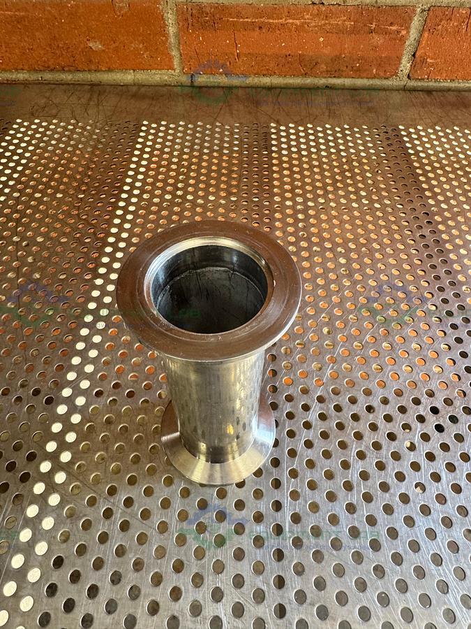 Used Stainless Steel KF 50 Nipple Vacuum Fitting 6" Length