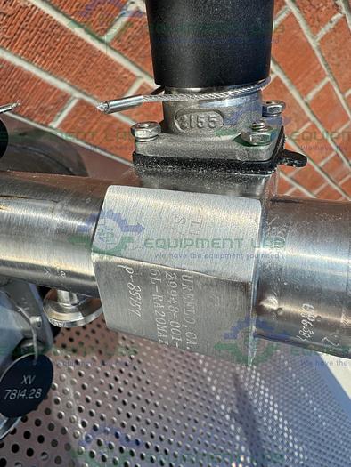 Used 4 ITT Pure-Flo Stainless Steel Diaphragm Valves w/ 1.5" to 1/2" Sanitary Fitting