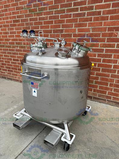 Used Precision Stainless 600 Liter Stainless Steel Jacketed Reactor 45 PSI