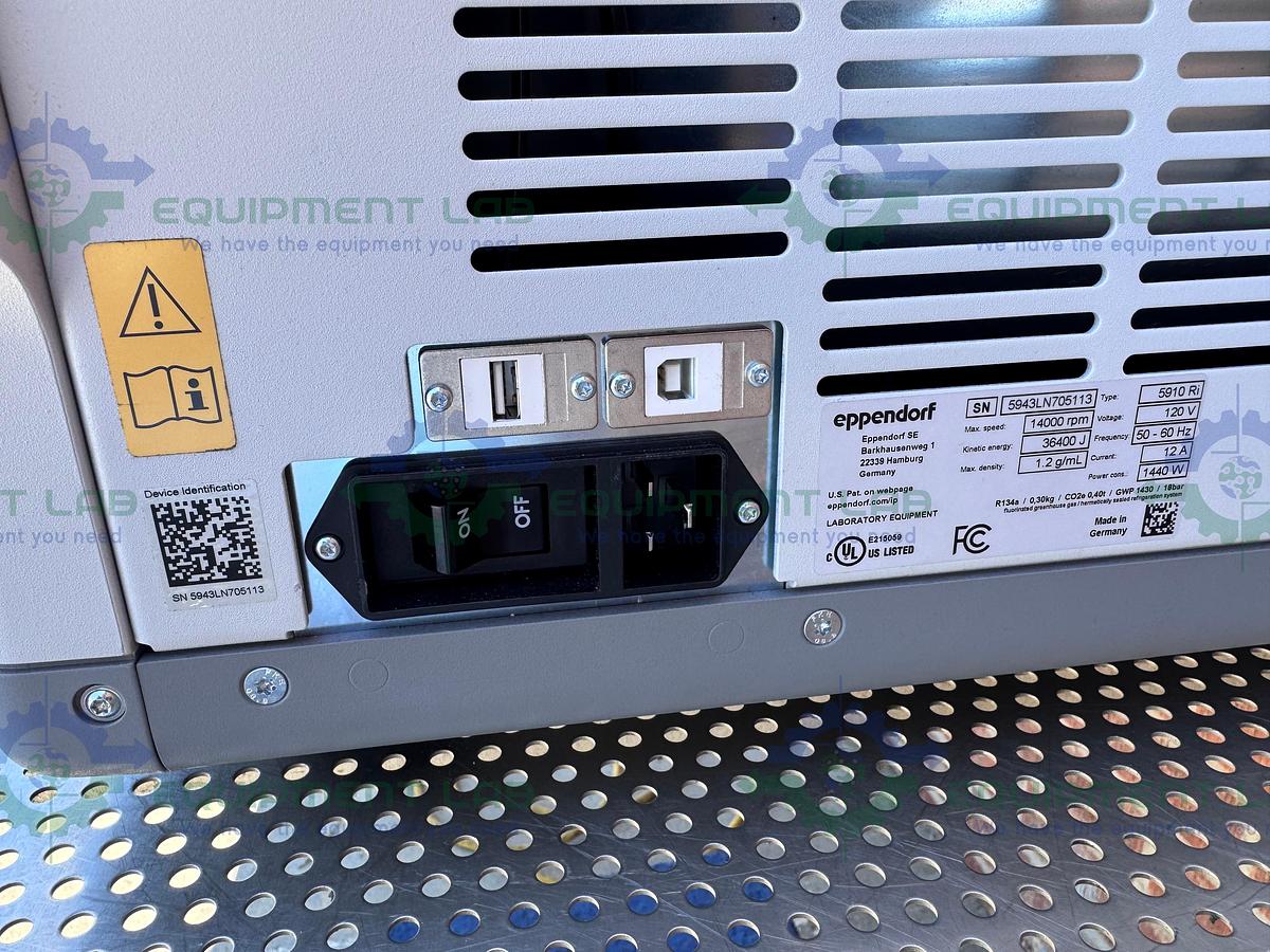Used Eppendorf 5910Ri Refrigerated Centrifuge w/ S-4X Universal Rotor 4500 RPM